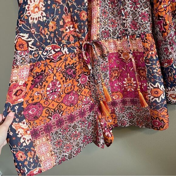 ✨ Forever 21 Women’s Pink Orange Romper Small - Picture 5 of 13